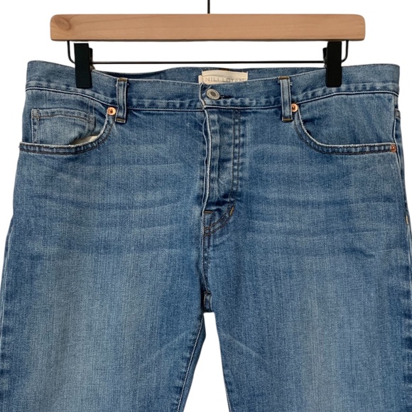 Nili Lotan Mid Rise Boyfriend Cropped Jeans Button Fly Raw Hems 29 - Picture 4 of 8